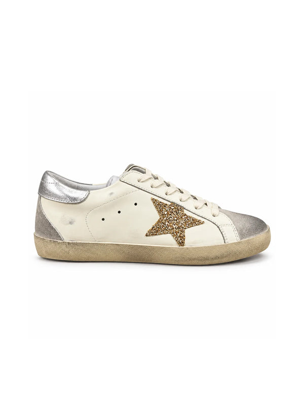 Golden goose White super star glitter gold